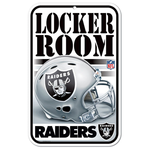 Las Vegas Raiders Plastic Sign 11" X 17" Team Fan Zone Locker Room Sign