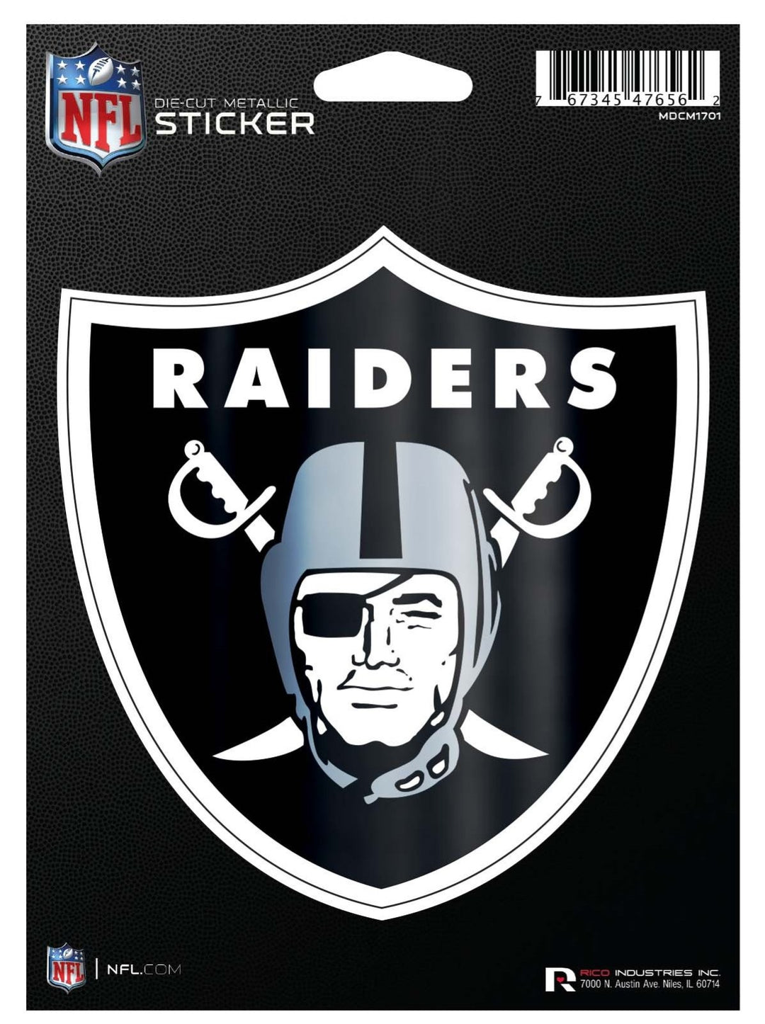 Las Vegas Raiders Rico 5" Metallic Decal Die Cut Sticker - THE 4TH QUARTER