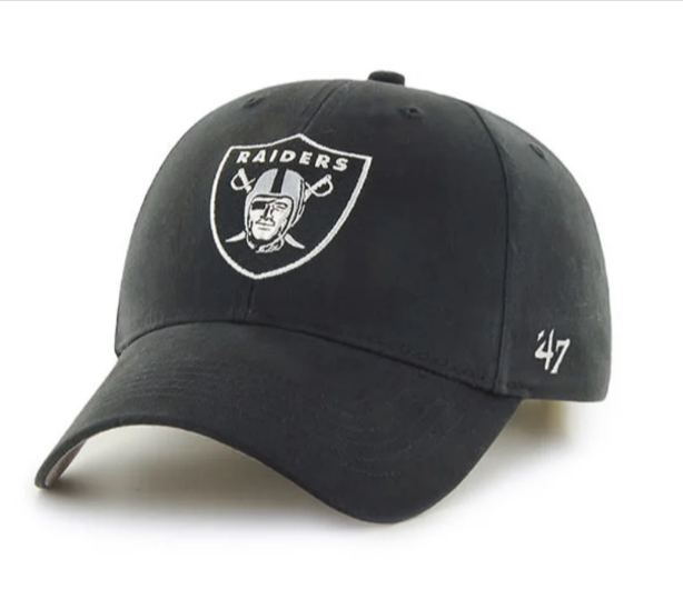 Raiders Infant Velcro 47 Brand MVP Baby Cap Hat Black - THE 4TH QUARTER