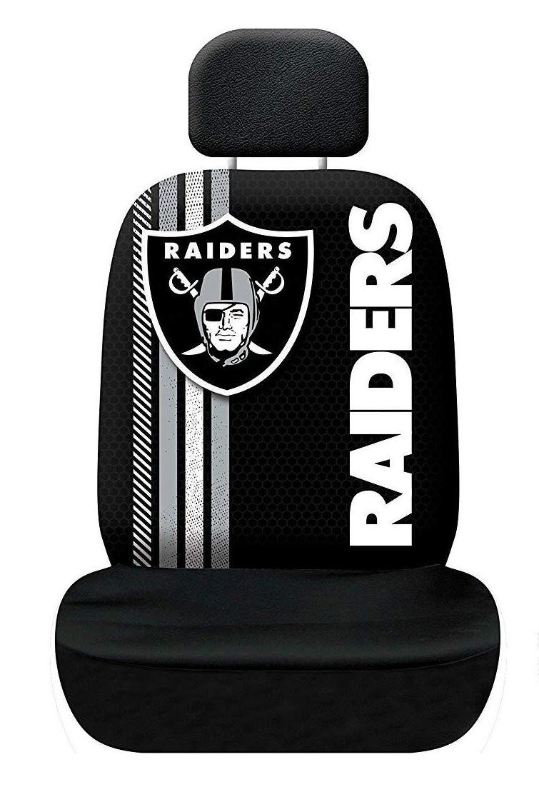 Oakland Raiders Auto Rally Seat Cover One Size Universal Fit - THE 4TH QUARTER