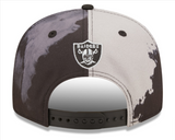 Las Vegas Raiders Snapback New Era 9Fifty 2022 Black Ink Dye Sideline Hat Cap
