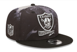 Las Vegas Raiders Snapback New Era 9Fifty 2022 Black Ink Dye Sideline Hat Cap
