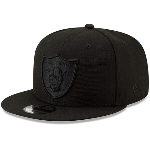 Oakland Raiders Snapback New Era 9Fifty Cap Hat Black on Black