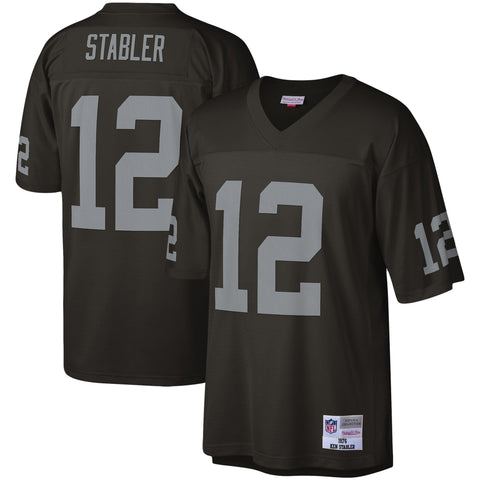 Oakland Raiders Jersey Mitchell & Ness Ken Stabler #12 Legacy Black 1976