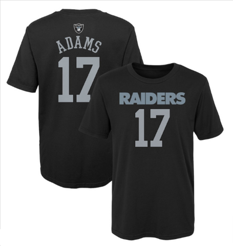 Raiders Kids (4-7) T-Shirt Black #17 Adams