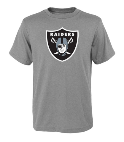 Raiders Kids (4-7) Logo T-Shirt Grey