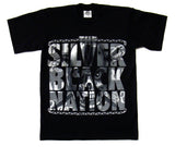 Oakland Raiders Mens T-Shirt Silver & Black Nation Black - THE 4TH QUARTER