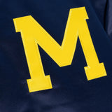University Of Michigan Champ City Mitchell & Ness Men's Satin Jacket Navy