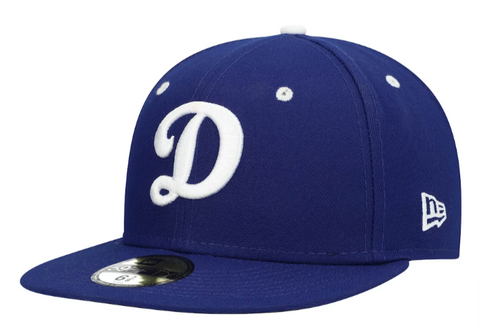 Dodgers MiLB Fitted 59FIFTY New Era D Logo Blue Hat Cap