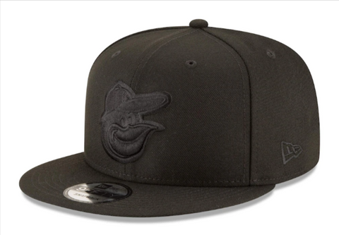 Baltimore Orioles New Era 9Fifty Snapback Black on Black Cap Hat