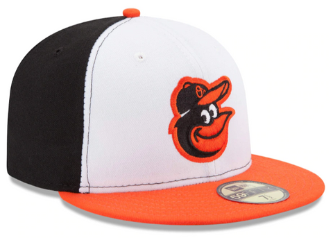 Baltimore Orioles Fitted New Era 59Fifty AC On Field White Black Hat Cap - THE 4TH QUARTER