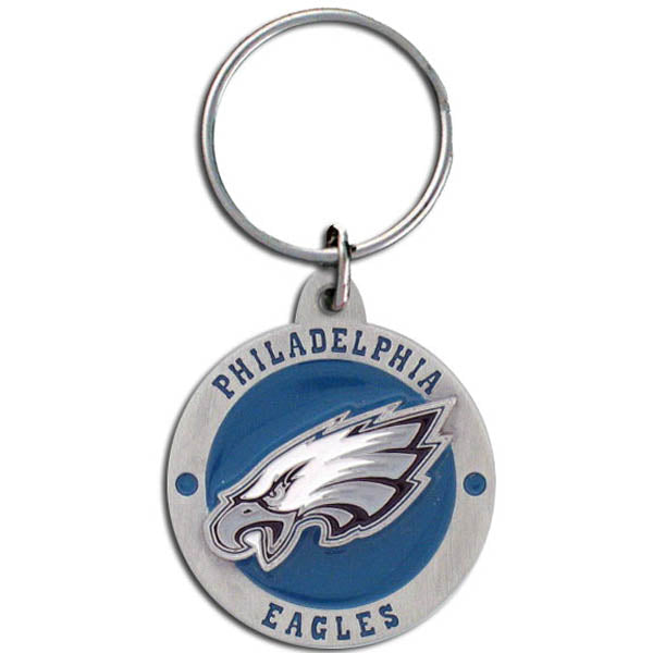 Philadelphia Eagles Carved Metal Key Chain - THE 4TH QUARTER