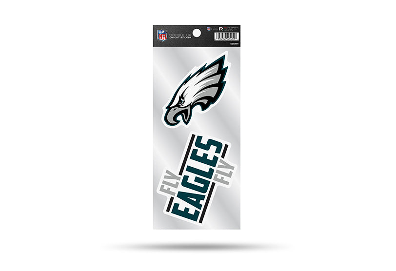 Philadelphia Eagles Double Up Die Cut Sticker 2pc - THE 4TH QUARTER