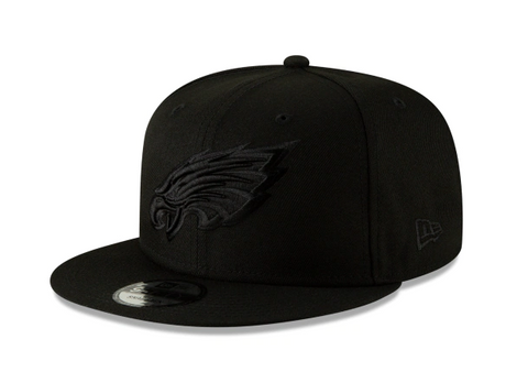 Philadelphia Eagles New Era Snapback Black on Black Hat Cap - THE 4TH QUARTER