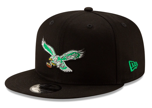 Philadelphia Eagles Snapback New Era 9Fifty Historic Logo Black Hat - THE 4TH QUARTER