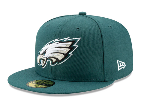 Philadelphia Eagles Fitted New Era 59Fifty Omaha Green Cap Hat