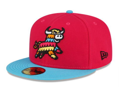 Erie Seawolves Piñatas Fitted New Era 59Fifty Copa de la Diversion Pink Teal