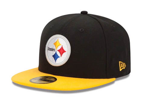 Pittsburgh Steelers Fitted New Era 59Fifty Black Yellow Cap Hat