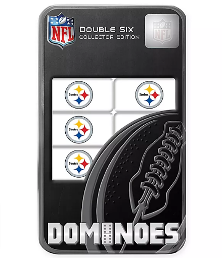 Pittsburgh Steelers Double Six Dominoes Set - THE 4TH QUARTER