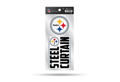 Pittsburgh Steelers Double Up Die Cut Sticker 2pc