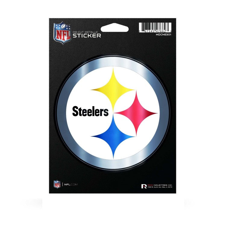 Pittsburgh Steelers Rico 5" Metallic Decal Die Cut Sticker - THE 4TH QUARTER