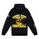 Pittsburgh Steelers Mens Mitchell & Ness Origins Fleece Hoody Black