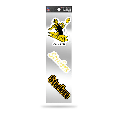 Pittsburgh Steelers Retro Triple Spirit Decal 3 Pack Stickers