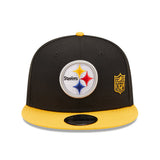Pittsburgh Steelers Snapback New Era 9Fifty Arch Black Yellow Cap Hat Green UV