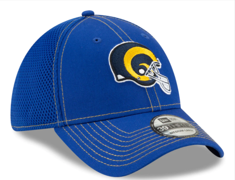 Los Angeles Rams Flex Fit New Era 39THIRTY Neo Historic Blue Hat - THE 4TH QUARTER