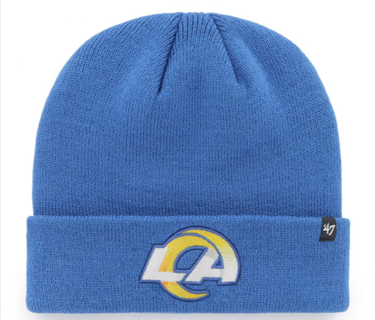 Los Angeles Rams Beanie 47 Brand Knit Fold New Logo Blue - THE 4TH QUARTER