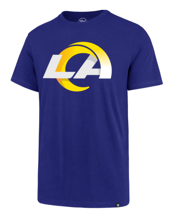 Los Angeles Rams Mens T-Shirt 47' Logo Royal Blue Tee - THE 4TH QUARTER