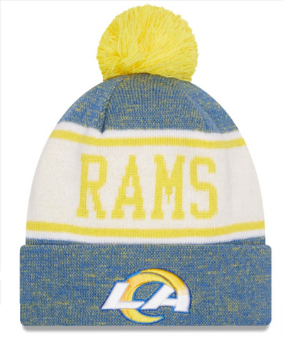 Los Angeles Rams Beanie New Era Banner Heather Knit Hat