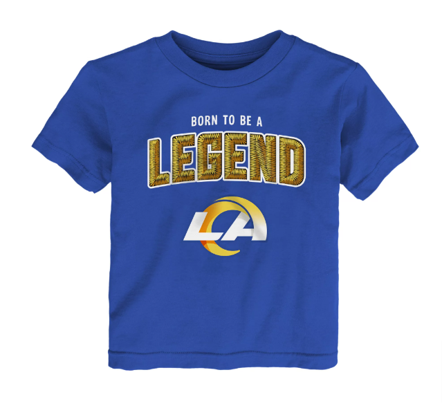 Los Angeles Rams Infant Baby (12-24M) T-Shirt Born To Be A Legend Tee - THE 4TH QUARTER