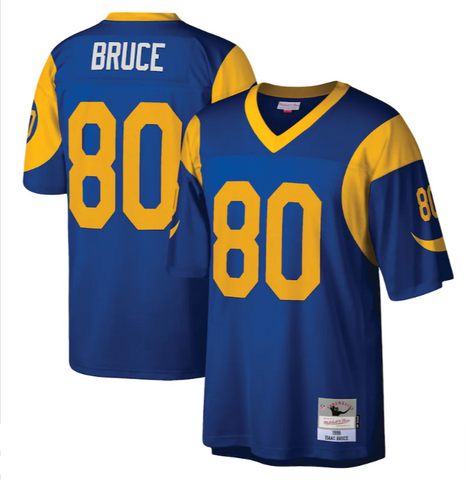 Los Angeles Rams Mens Jersey Mitchell & Ness Throwback #80 Isaac Bruce Replica