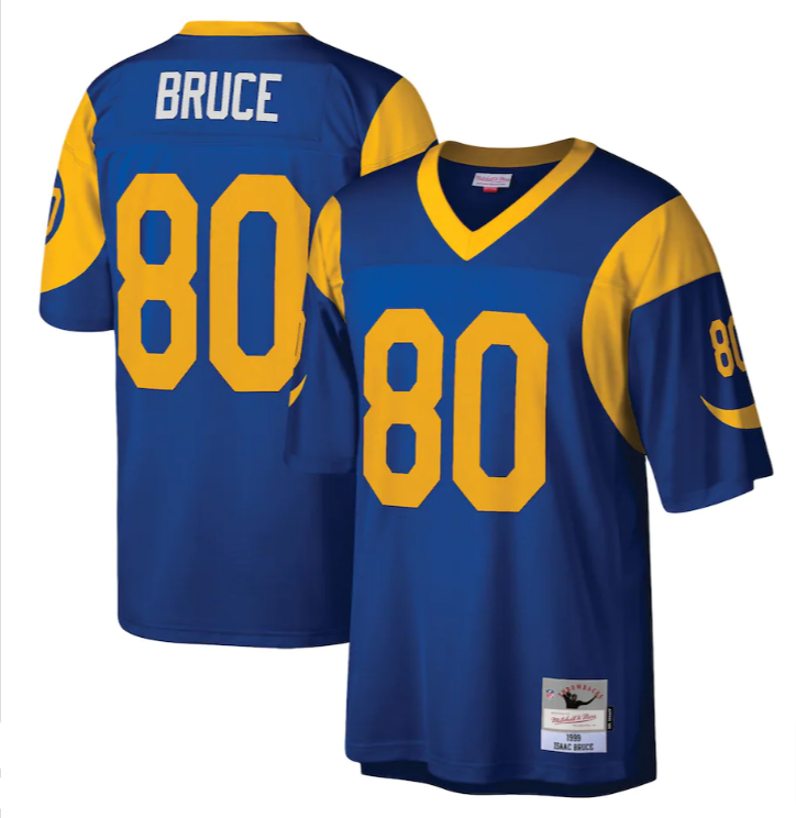 Los Angeles Rams Mens Jersey Mitchell Ness Throwback #80 Isaac
