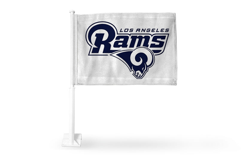 Los Angeles Rams Auto Tailgating Truck or Car Flag White - THE 4TH QUARTER