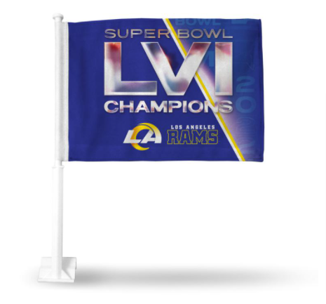 Los Angeles Rams Auto Tailgating Truck or Super Bowl LVI Champions Car Flag - THE 4TH QUARTER