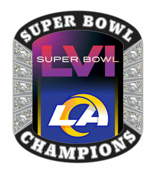 Los Angeles Rams Super Bowl LVI 56 Champions Rhinestone Lapel Pin - THE 4TH QUARTER
