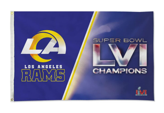Los Angeles Rams Super Bowl LVI Champions House Banner Flag