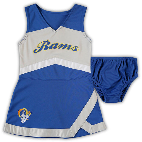 Los Angeles Rams Kids (4-7) Girls Cheerleader 2 Pc Set Jumper Dress
