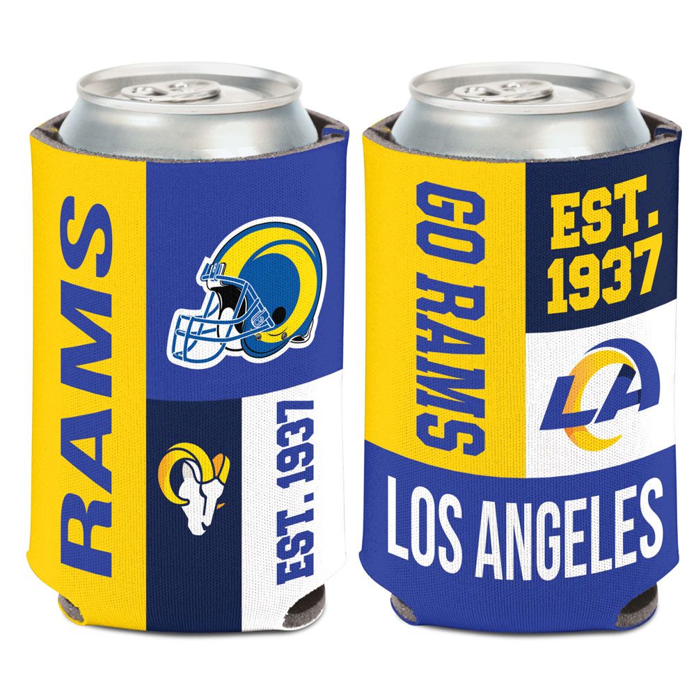 Los Angeles Rams 12oz Color Block Can Cooler Kaddy Holder - THE 4TH QUARTER
