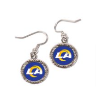 Los Angeles Rams Carded Round Logo Dangler Earrings - THE 4TH QUARTER