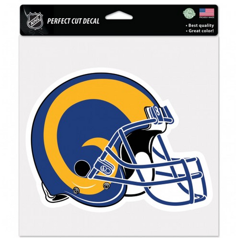 Los Angeles Rams Perfect Cut Decal 8" X 8"in Retro Logo