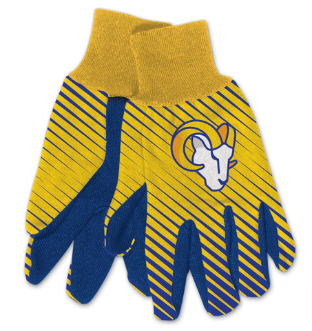 Los Angeles Rams Sport Utility Gloves Stripes Blue Yellow