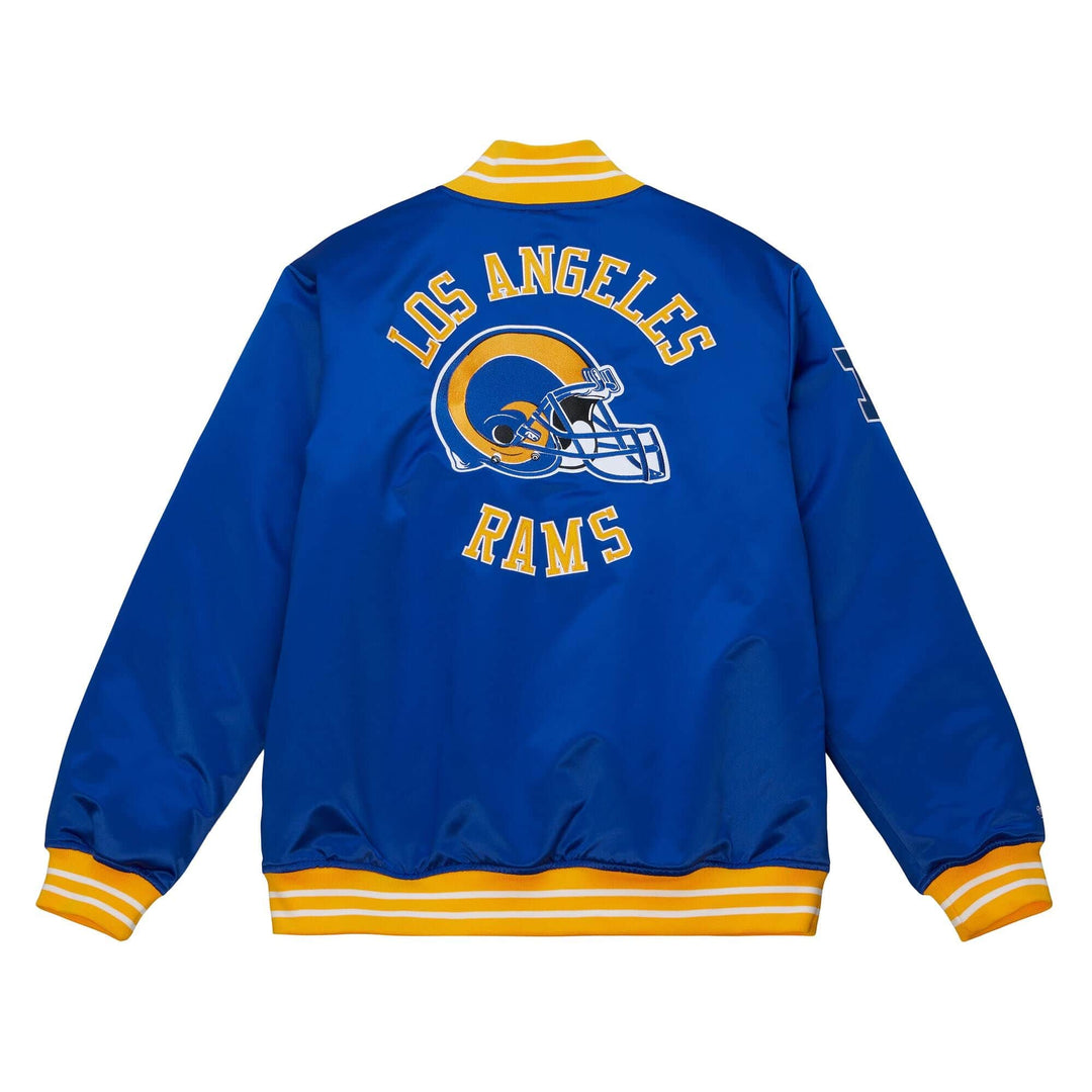 Los Angeles Rams Mens Jacket Mitchell & Ness Heavyweight Satin - THE 4TH QUARTER