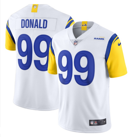 Los Angeles Rams Mens Jersey #99 Aaron Donald White Alternate Vapor Limited