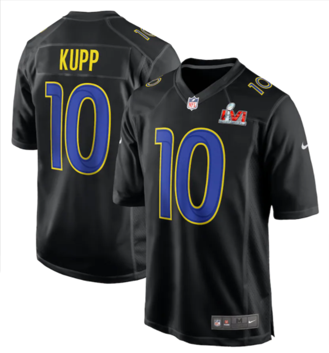 Los Angeles Rams Mens Jersey Super Bowl #10 Cooper Kupp Black - THE 4TH QUARTER