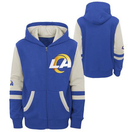 Los Angeles Rams Kids (4-7) Full Zip Fleece Sweatshirt - THE 4TH QUARTER