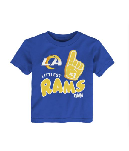 Los Angeles Rams Toddler T-Shirt (2T-3T) Little Fan Blue Tee - THE 4TH QUARTER