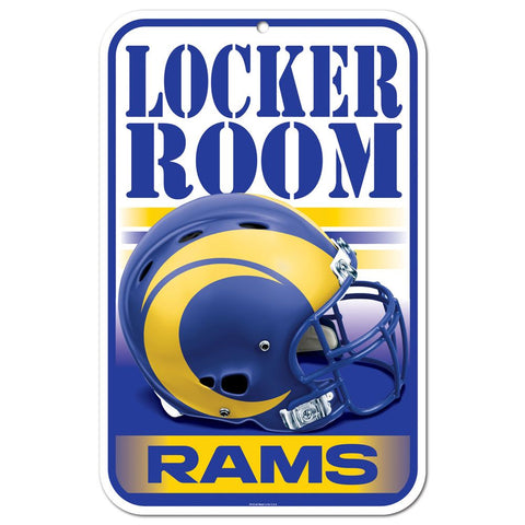 Los Angeles Rams Plastic Sign 11" X 17" Team Fan Zone Locker Room Sign